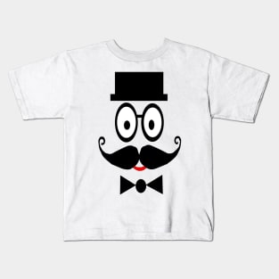 Gentleman with rectangle shaped hat Kids T-Shirt